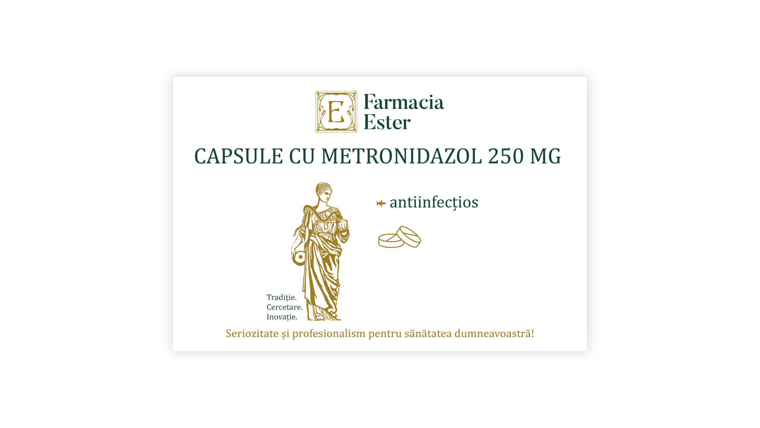 web_Capsule cu metronidazol 250 mg Capsule Metronidazol 250mg x 30cps - imagine 1