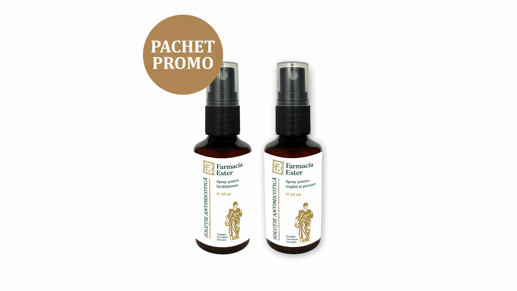 PACHET PROMO SOLUTIE ANTIMICOTICA Pachet tratament antimicotic: Spray antimicotic pentru incaltaminte +Solutie tratament antimicotica unghii si picioare - imagine 1