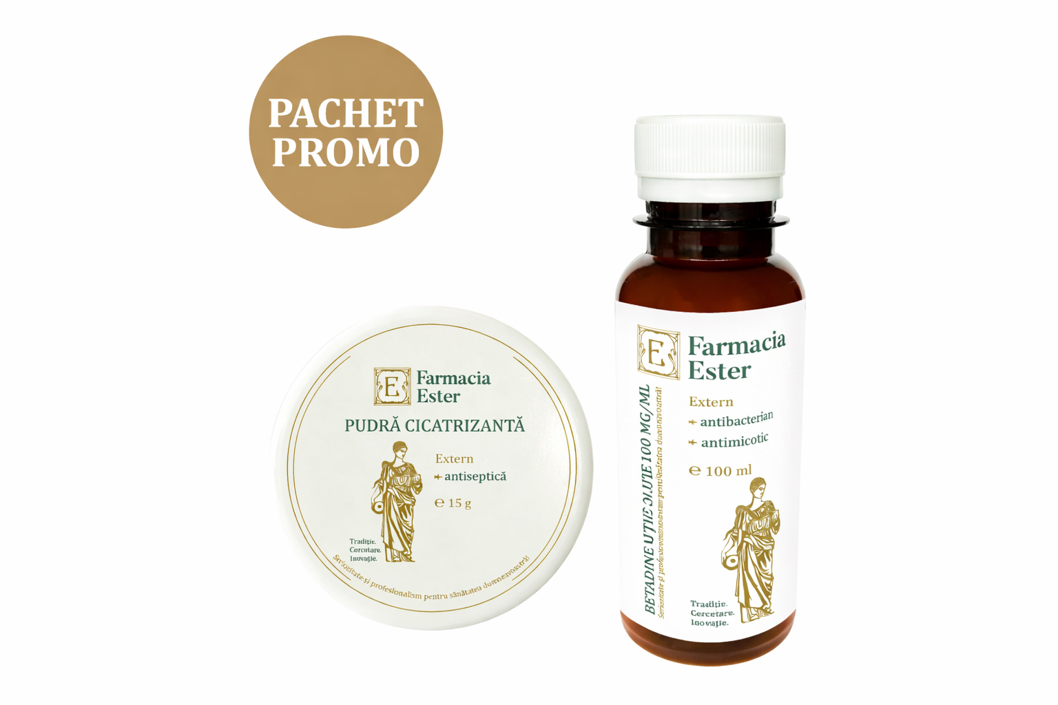 pachet ingrijire rani Pachet Ingrijire rani:Pudra Cicatrizanta +Betadine solutie 100ml-15% Reducere - imagine 1