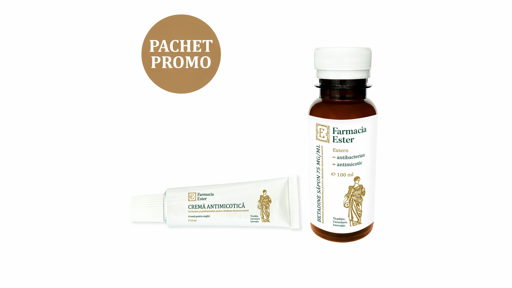 PACHET CREMA ANTIMICOTICA SI BETADINE SAPUN Set tratament antimicotic - imagine 1