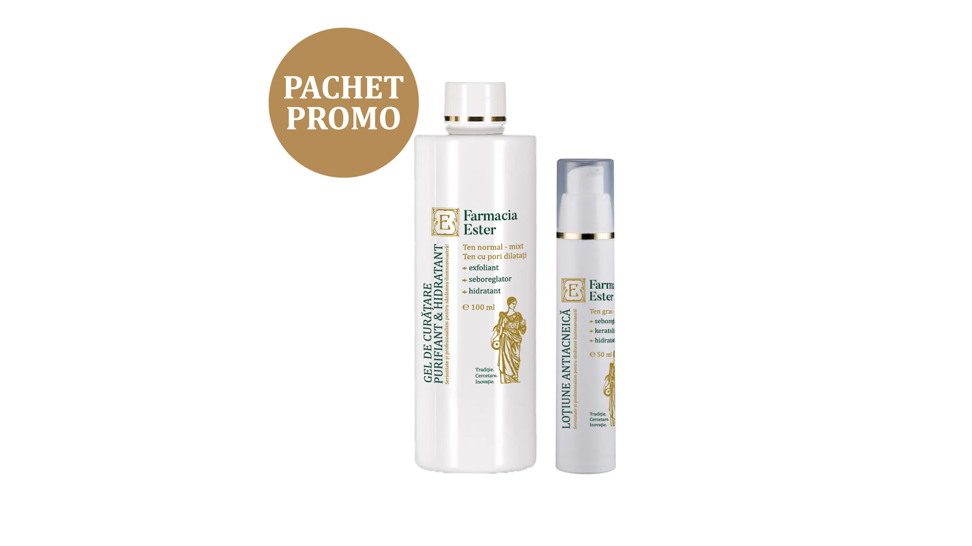 Gel de Curățare Purifiant & Hidratant 100 ml + Lotiune Antiacneică SalB3 50 ml Gel de Curățare Purifiant & Hidratant 100 ml + Lotiune Antiacneică SalB3 50 ml, antiacneic, ten gras, ten acneic, pori dilataţi, gel purifiant, hidratare ten mixt, loţiune antiacneică, curăţare profundă, tratament acnee, salb3, produse Farmacia Ester, purificator ten, rutina antiacneică, ten sensibil acneic