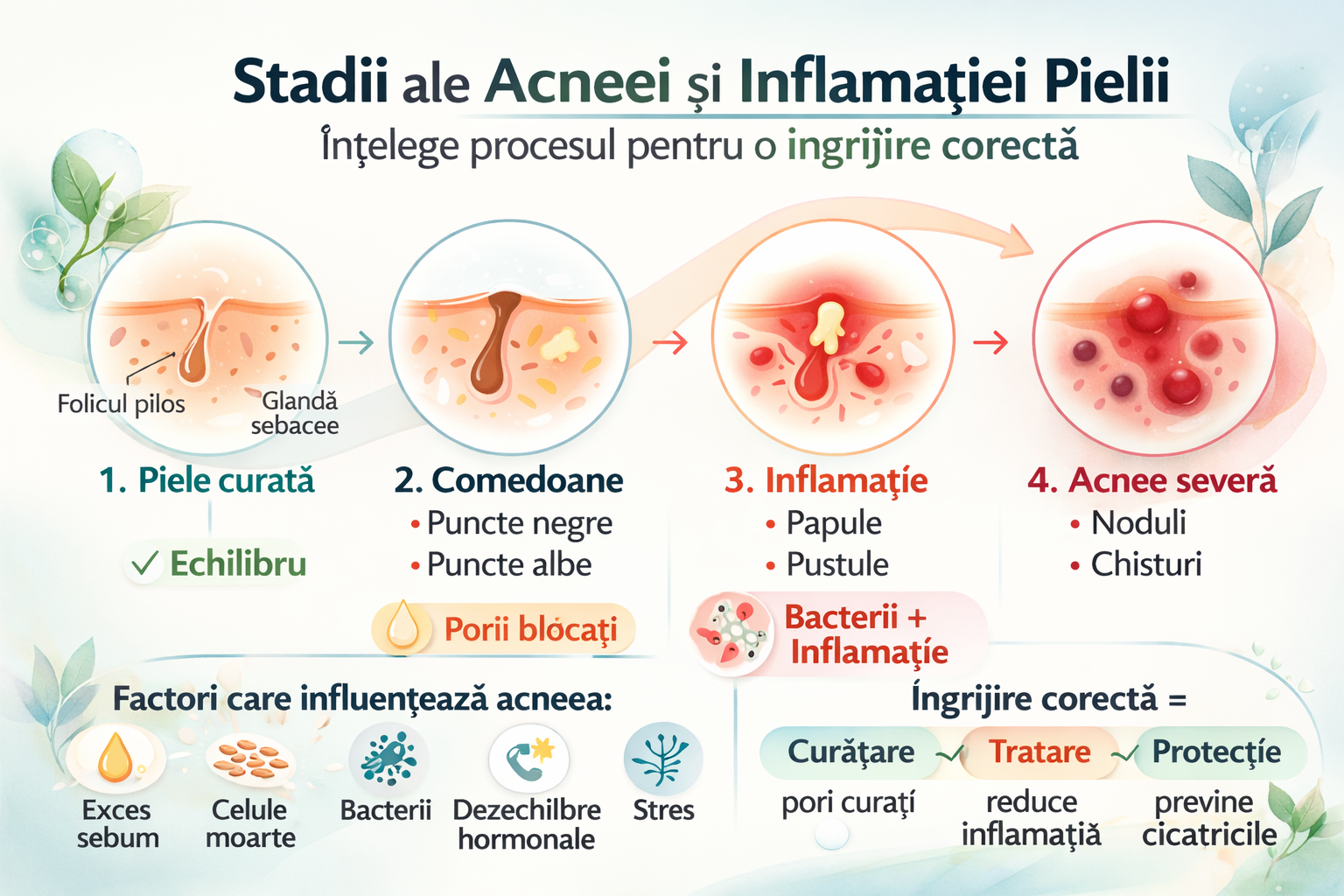 rutină îngrijire ten acneic