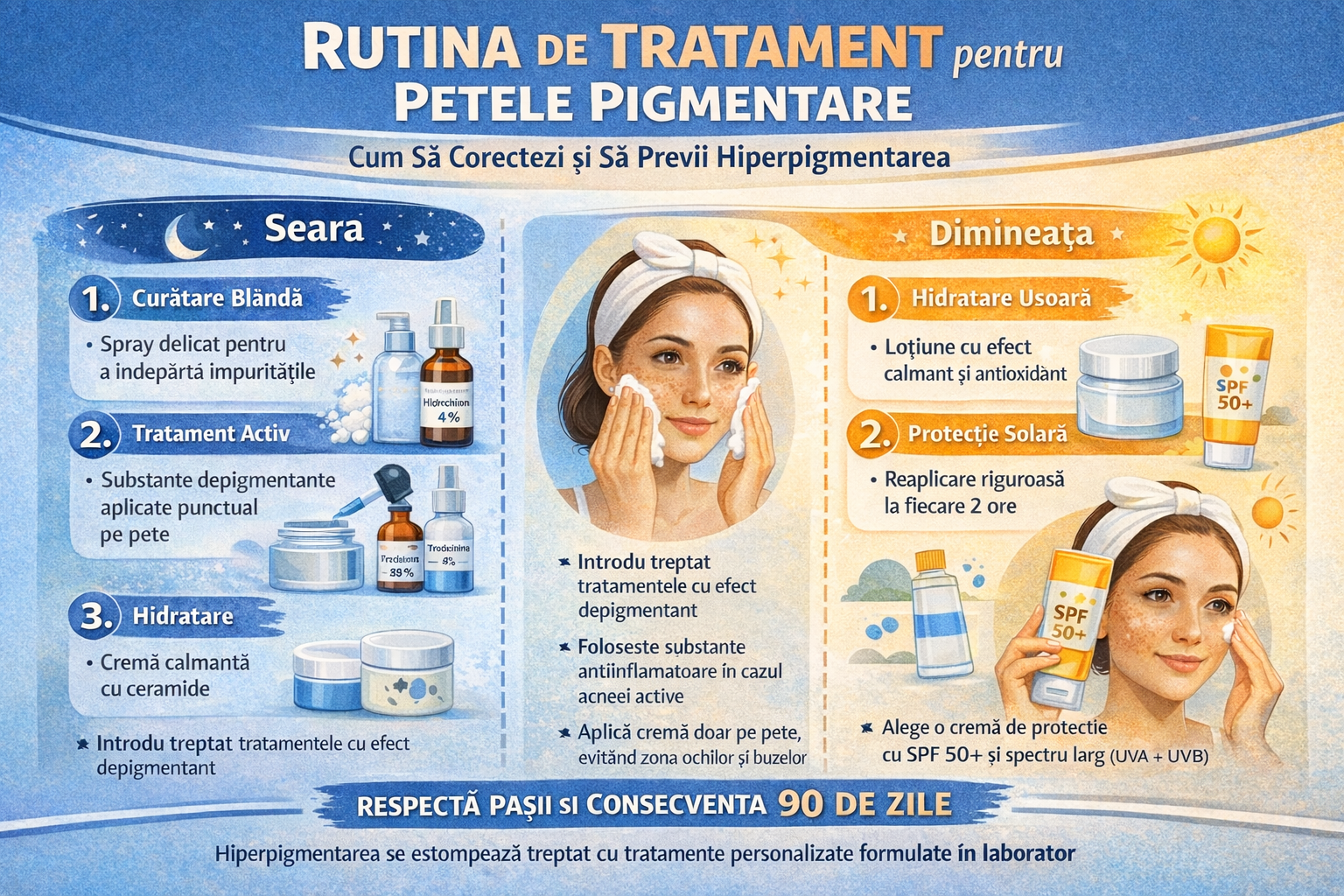 rutina de tratament pete pigmentare depigmentare Farmacia Ester