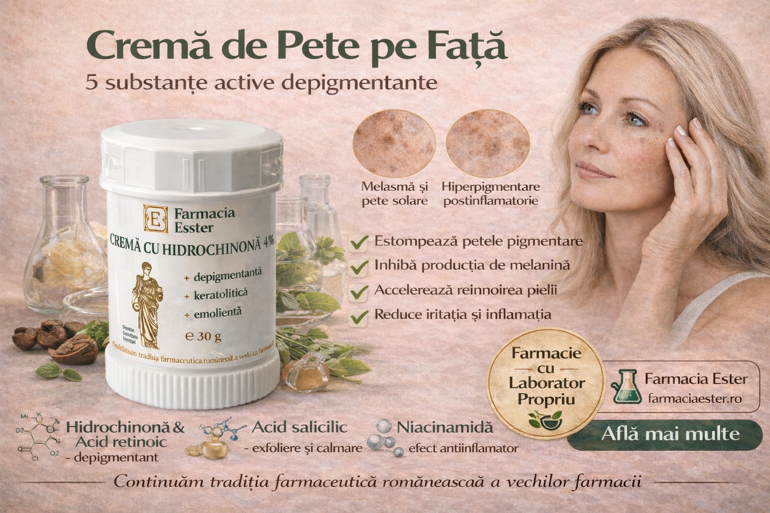crema de pete pe fata depigmentanta