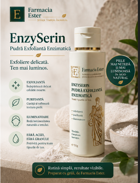 EnzySerin Pudră Exfoliantă Enzimatică — Toate Tipurile de Ten, Farmacia Ester